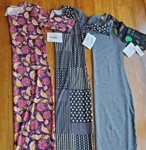 NWT lot of 3 luLaRoe Julia xs  dresses